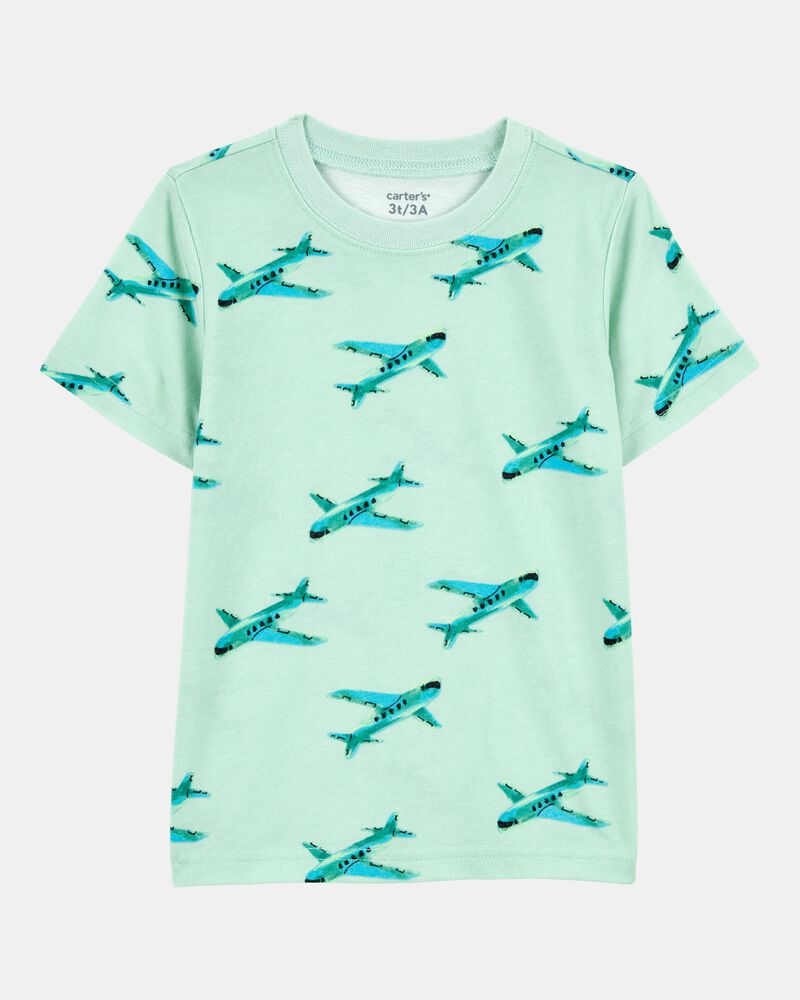 Baby 2-Piece Airplane Print Tee & French Terry Shorts Set, image 2 of 6 slides