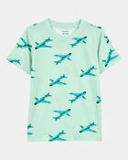 Baby 2-Piece Airplane Print Tee & French Terry Shorts Set, image 2 of 6 slides