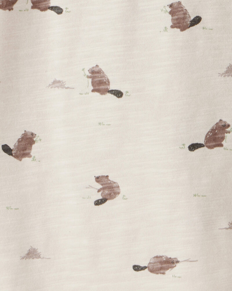 Toddler Boy 2-Pack Organic Cotton Tees in Beaver Creek Print, image 4 of 5 slides