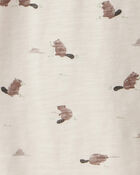 Toddler Boy 2-Pack Organic Cotton Tees in Beaver Creek Print, image 4 of 5 slides