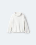 Toddler Girl Turtleneck Long-Sleeve Top - Cream, image 2 of 6 slides