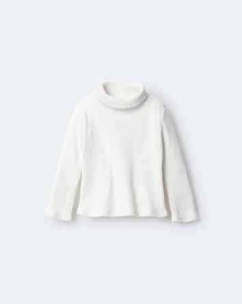 Toddler Girl Turtleneck Long-Sleeve Top - Cream, 