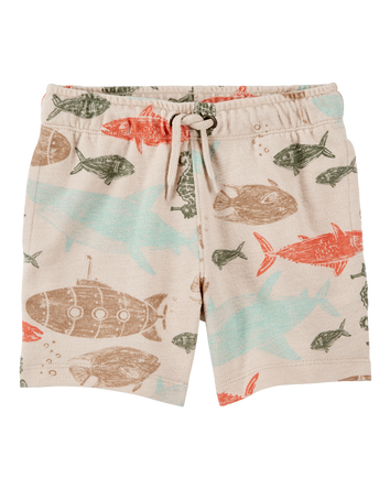 Toddler Sea Print Pull-On Shorts, 
