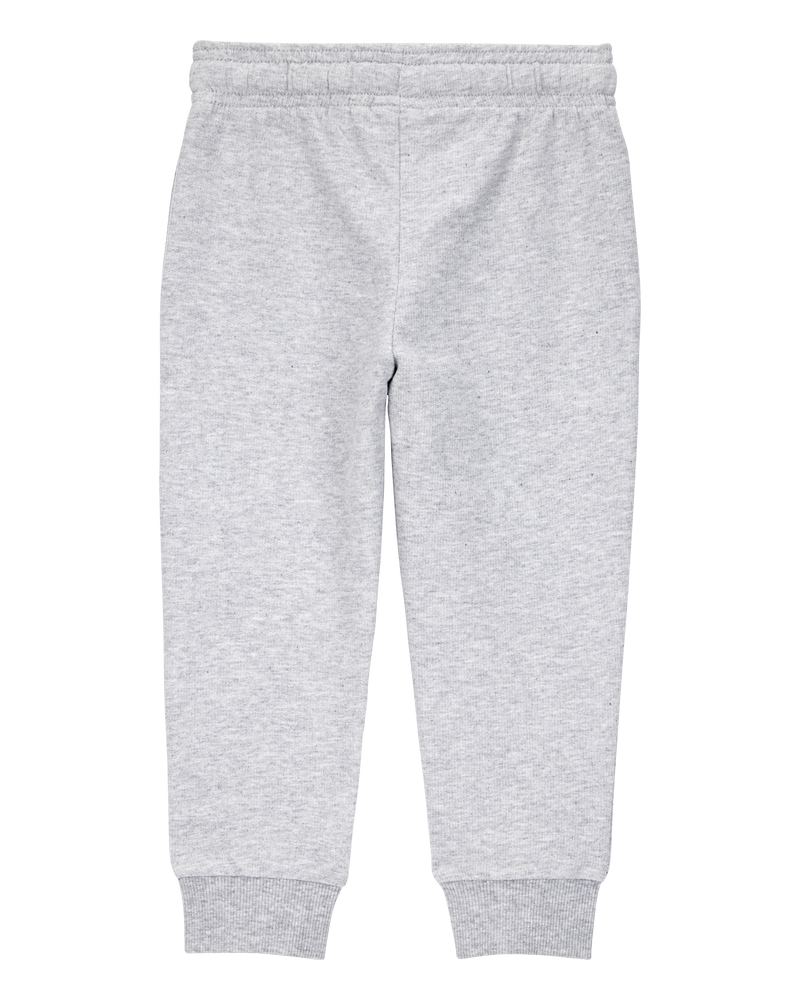 Baby 2-Pack Pull-On Drawstring Joggers - Grey/Black, image 3 of 9 slides