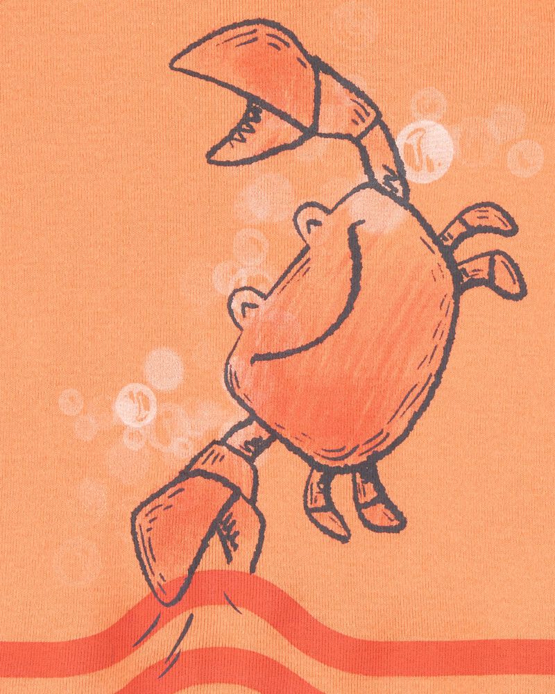 Toddler Boy 4-Piece Beach Crab 100% Snug Fit Cotton Pajamas - Orange, image 3 of 4 slides