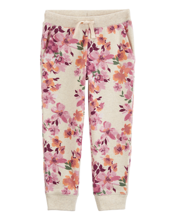 Baby Floral Print Fleece Joggers, 