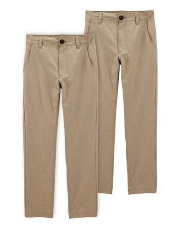 Kid 2-Pack Active Uniform Pull-On Pants - Khaki, 