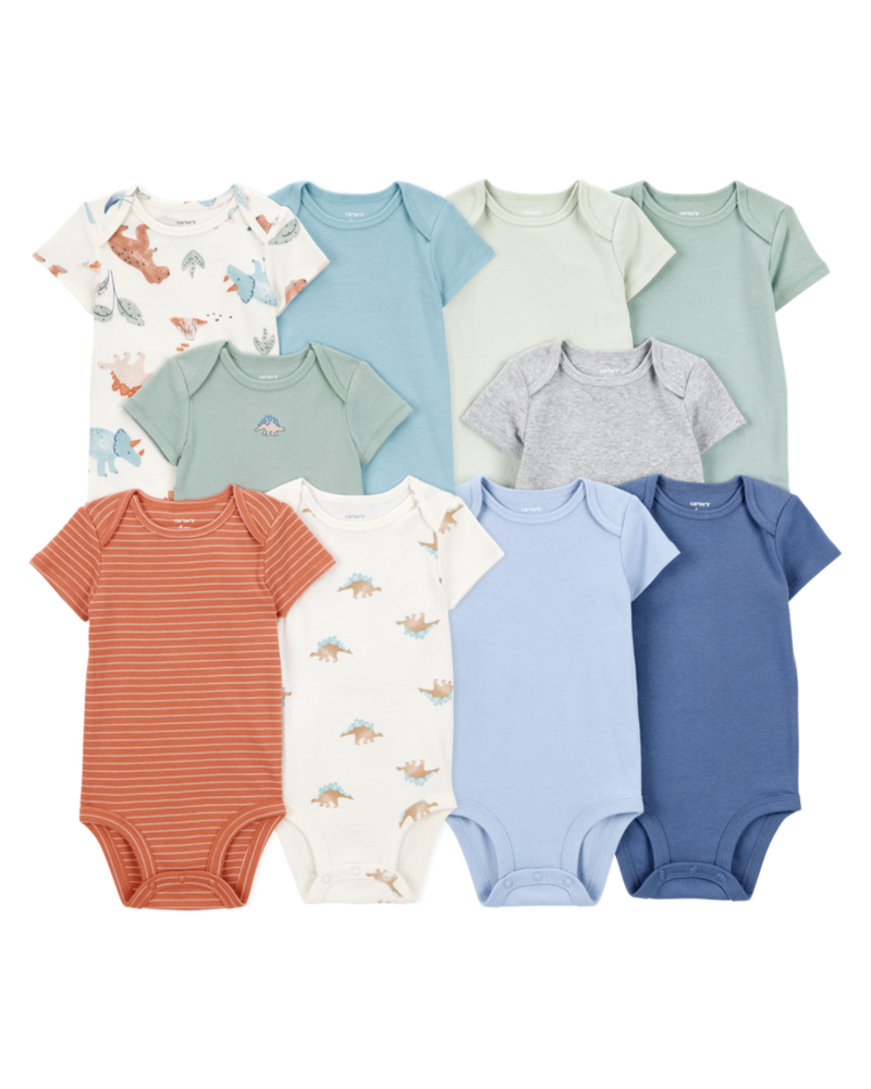 Baby 10-Pack Short-Sleeve Bodysuits, image 1 of 12 slides