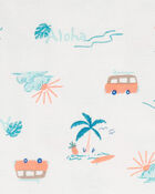 Baby Palm Tree Print Snug Fit 4-Piece Pajamas, image 3 of 4 slides