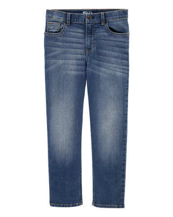 Kid Medium Blue Wash Straight-Leg Jeans, 