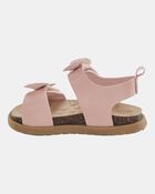 Baby Every Step&reg; First Walker Bow Faux Cork Sandals - Pink, image 6 of 7 slides