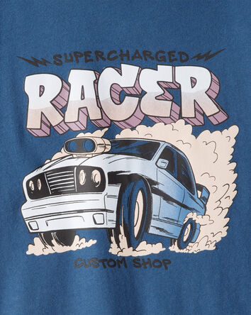 Boys Race Car Short-Sleeve Graphic Tee - Blue, 