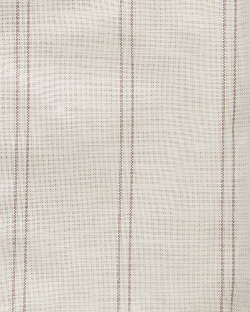 Baby Boy 3-Piece Striped Little Short & Hat Set - Khaki, image 2 of 3 slides