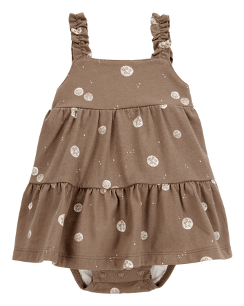 Baby Sand Dollar Tiered Sunsuit - Brown, 
