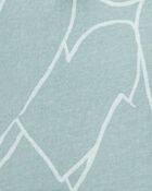 Toddler Girl Heart Print Long Sleeve Cotton Dress - Green, image 3 of 4 slides