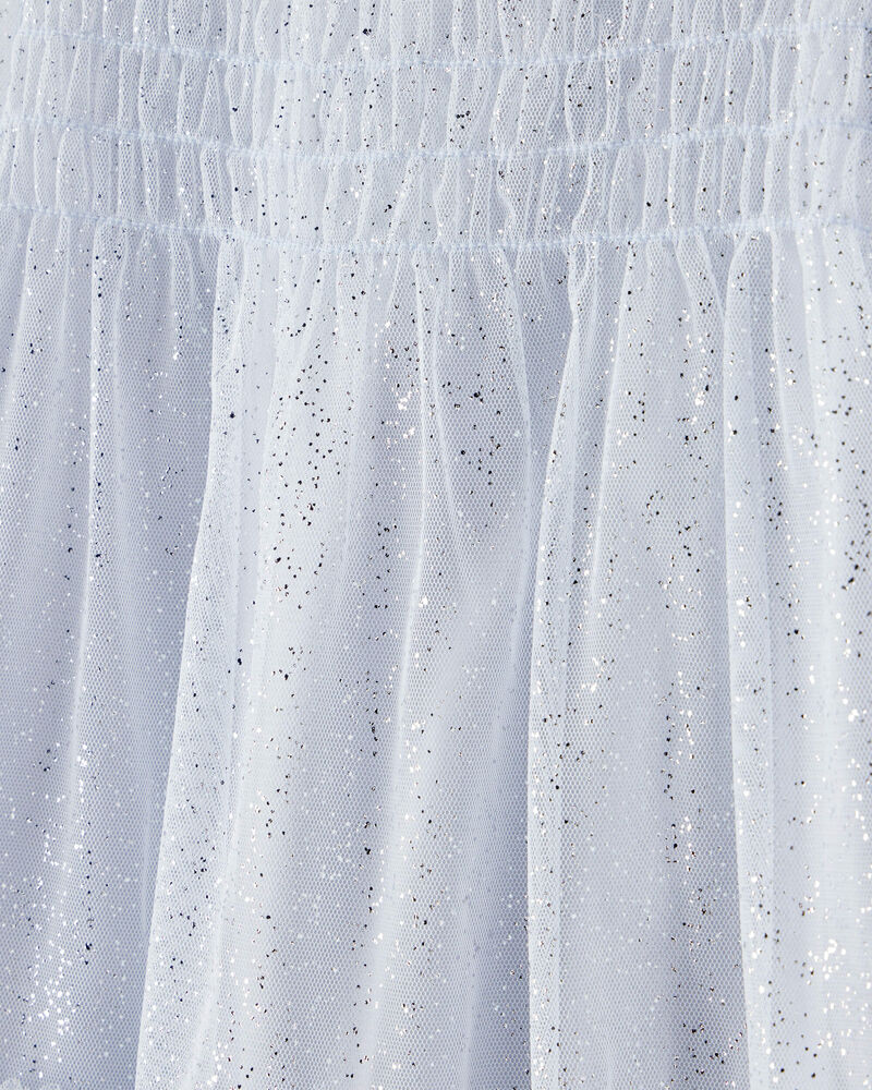 Toddler Girl Short-Sleeve Tulle Occasion Dress - Blue, image 2 of 5 slides