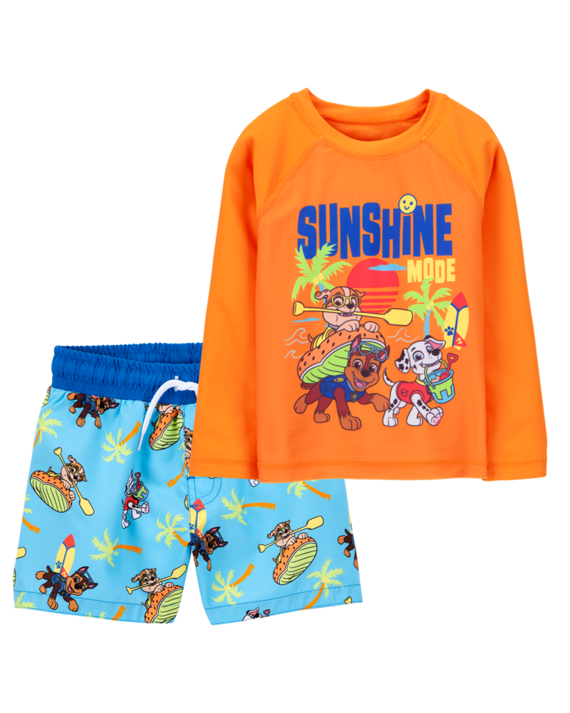 Toddler 2-Piece PAW Patrol Rashguard & Swim Trunk Set, image 1 of 6 slides