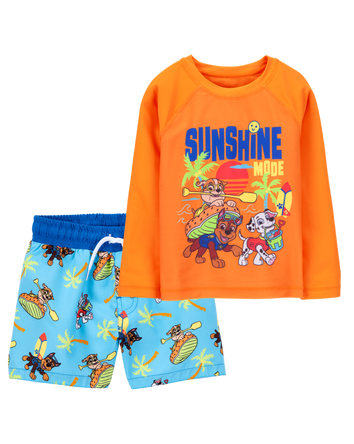 Toddler 2-Piece PAW Patrol Rashguard & Swim Trunk Set, 
