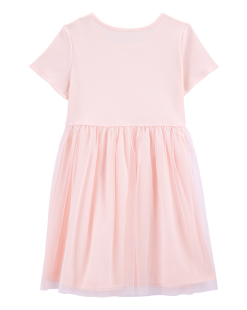 Kid Solid Short-Sleeve Dress - Pink, 