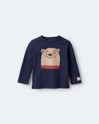 Toddler Boy Otter Long-Sleeve Relaxed Graphic Tee - Navy, image 2 of 7 slides