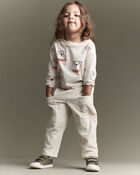 Toddler Boy Corduroy Pocket Pant - Cream, image 1 of 9 slides
