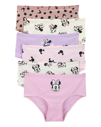 Kid 6-Pack Minnie Mouse Brief Stretch Cotton Underwear, 