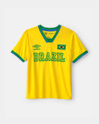 Kids Umbro Brazil Soccer Jersey - Yellow/Green, image 1 of 3 slides