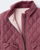 Toddler Girl Quilted Barn Jacket - Burgundy, image 7 of 7 slides