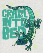 Toddler Boy 4-Piece Lizard Cotton Blend Pajamas - Green, image 3 of 4 slides