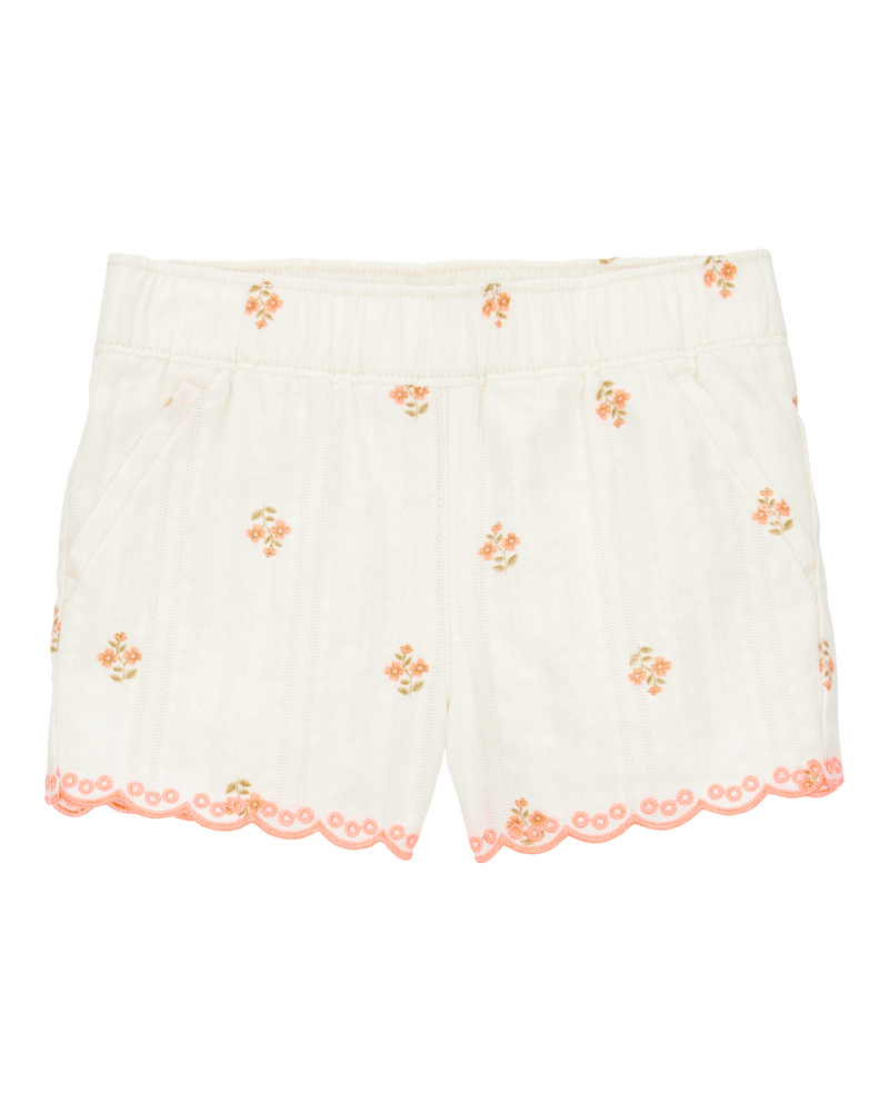 Baby 2-Piece Floral Flutter Sleeves Seesucker Top & Shorts Set, image 6 of 7 slides