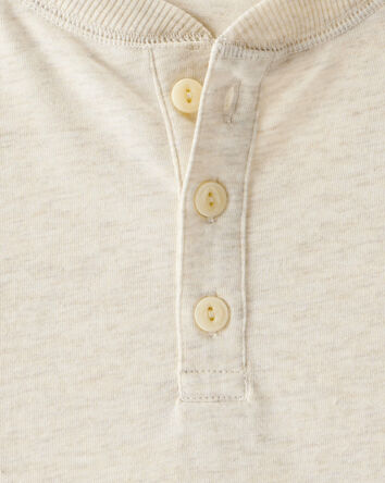 Boys Long-Sleeve Henley - Cream, 