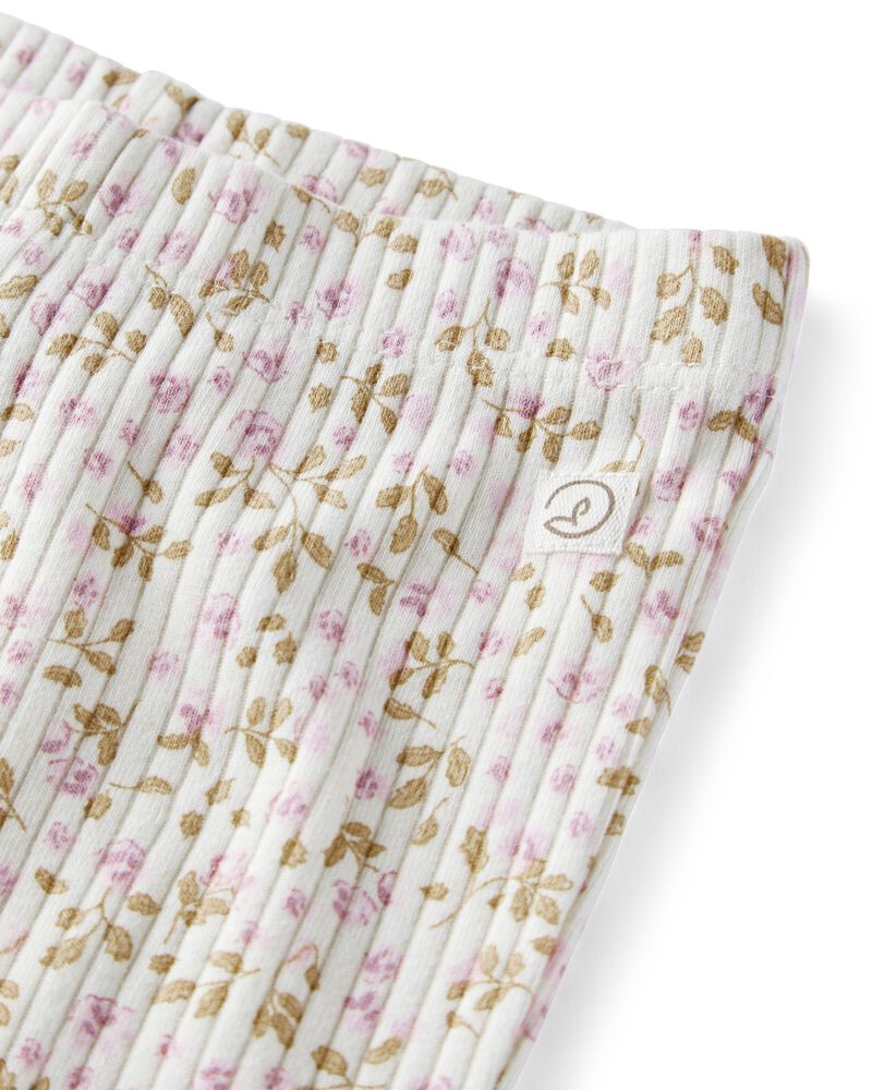 Baby Girl 2-Pack Organic Cotton Rib Leggings, image 3 of 6 slides