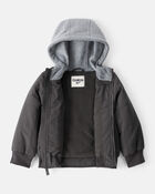 Toddler Boy Long-Sleeve Midweight Quilted Bomber Jacket - Black, image 2 of 3 slides