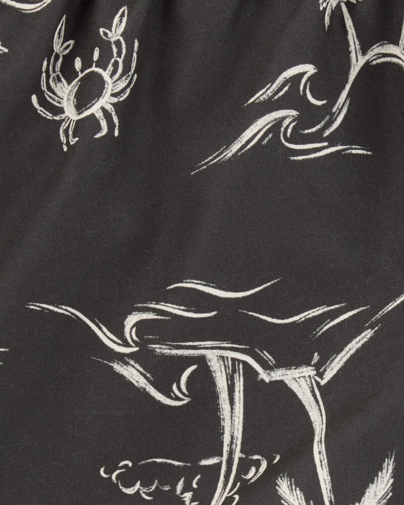 Toddler Boy Palm Tree Swim Trunks, image 3 of 4 slides