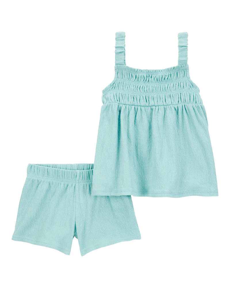 Toddler 2-Piece Crinkle Jersey Tank & Short Set, image 1 of 3 slides