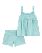 Toddler 2-Piece Crinkle Jersey Tank & Short Set, image 1 of 3 slides
