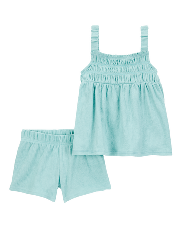 Toddler 2-Piece Crinkle Jersey Tank & Short Set, 