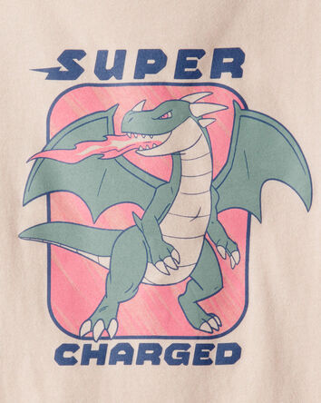 Boys Super Charged Long-Sleeve Graphic Tee - Tan, 