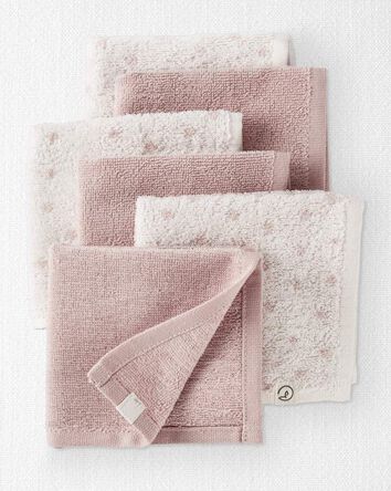 Baby Girl 6-Pack Organic Cotton Washcloths, 