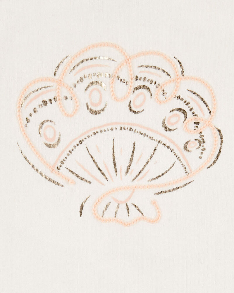 Toddler Seashell Flutter Tank - White, image 2 of 3 slides