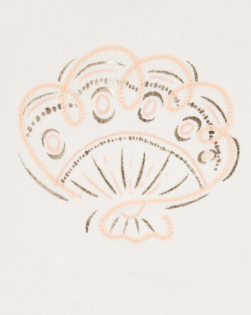 Toddler Seashell Flutter Tank - White, 