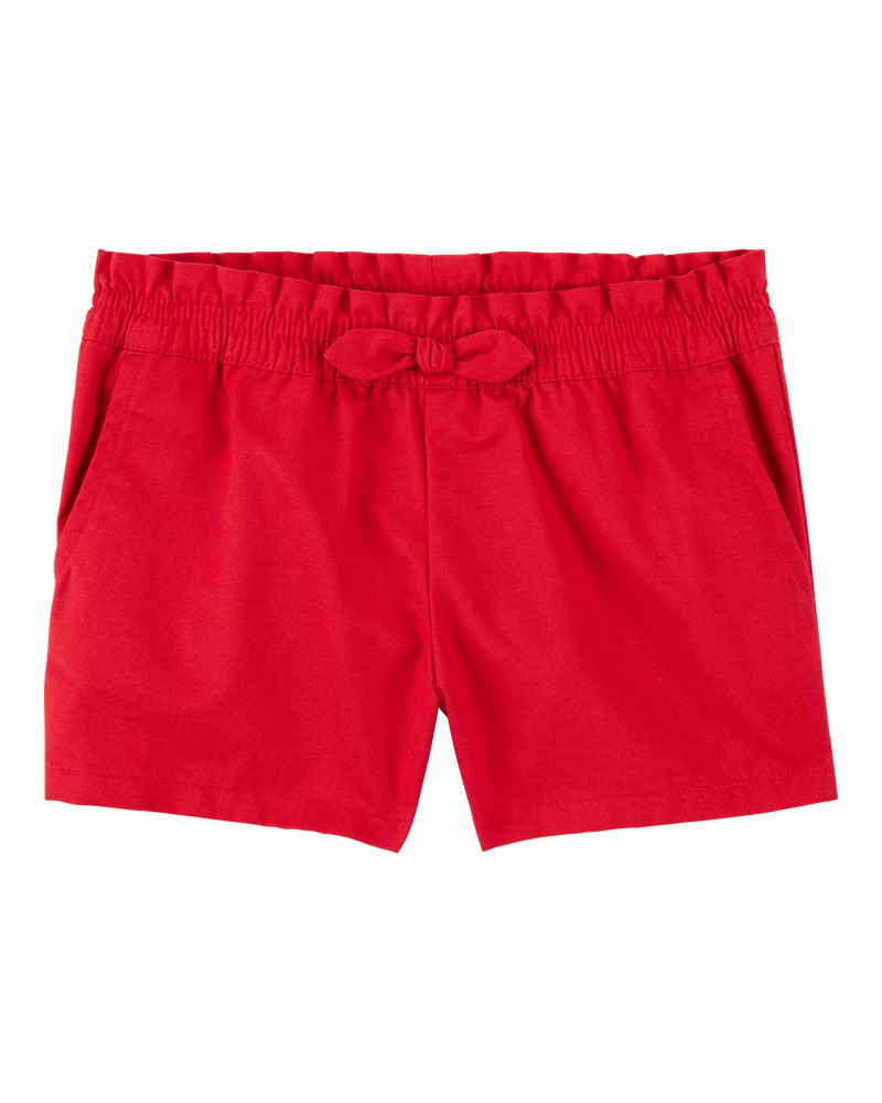 Toddler Pull-On Twill Bow Shorts, image 1 of 6 slides