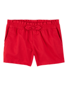 Toddler Pull-On Twill Bow Shorts, image 1 of 6 slides