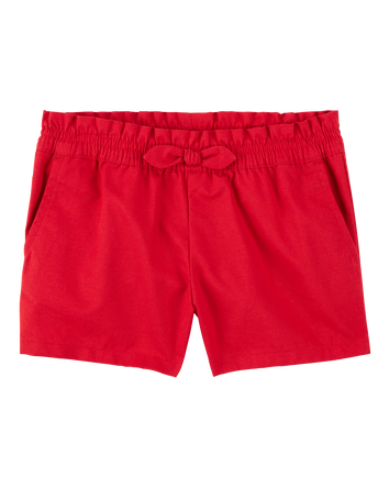 Toddler Pull-On Twill Bow Shorts, 