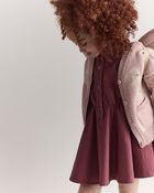 Toddler Girl Avenue Twirl&trade; Dress - Burgundy, image 5 of 8 slides