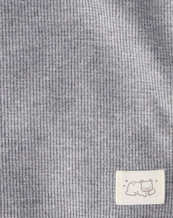 Baby 2-Pack Waffle Knit Blankets - Grey/Navy, 