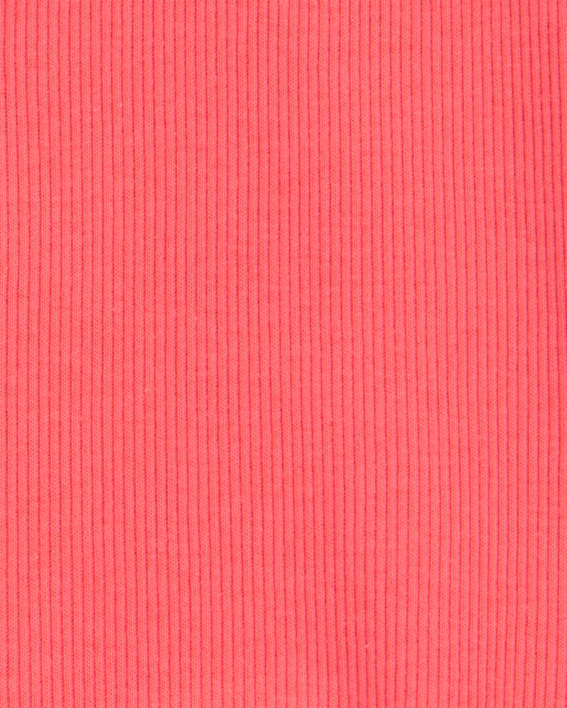 Baby 2-Piece Ribbed Tank & Floral Pull-On Skort Set - Pink, image 3 of 5 slides