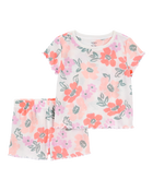 Toddler Girl Floral Loose-Fit 2-Piece Pajamas, image 1 of 3 slides