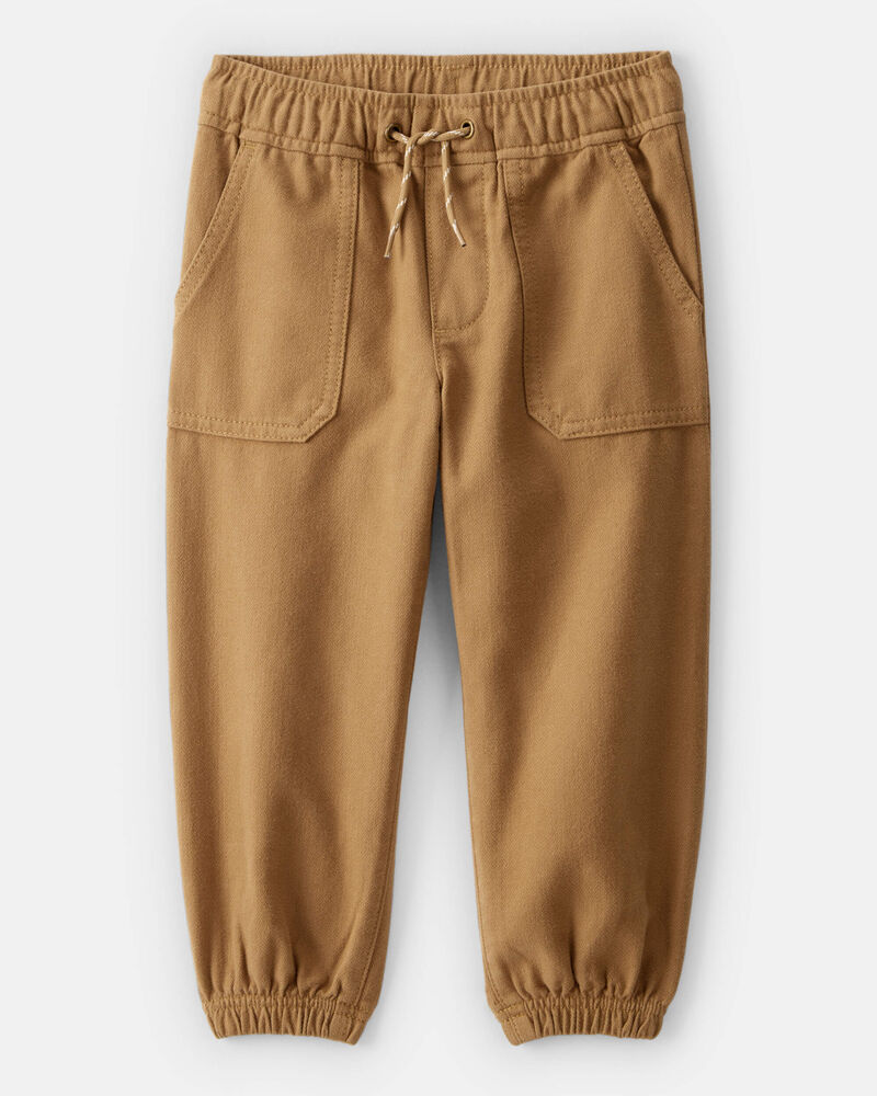 Toddler Boy  Herringbone Woven Pull-On Jogger - Brown, image 1 of 6 slides