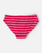 Girls 10-Pack Strawberry Print Bikini Underwear, image 2 of 3 slides